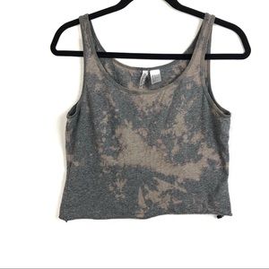 DIVIDED Acid Washed Loose Cropped Tank Top